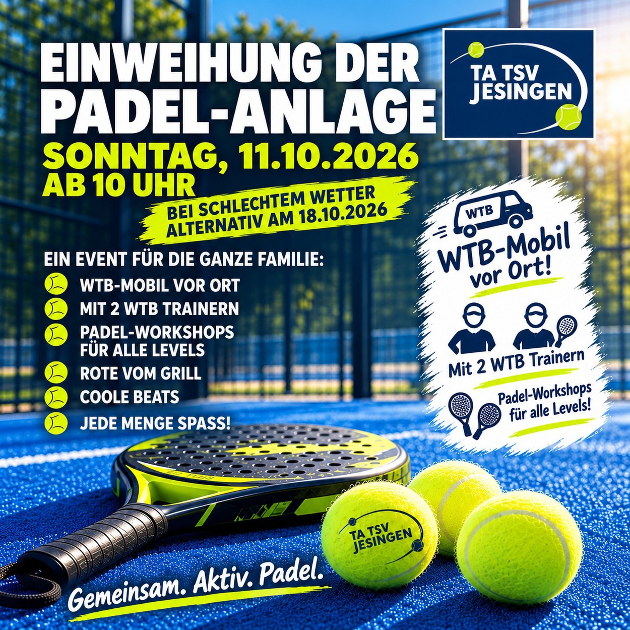 Eröffnung der neuen Padelanlage